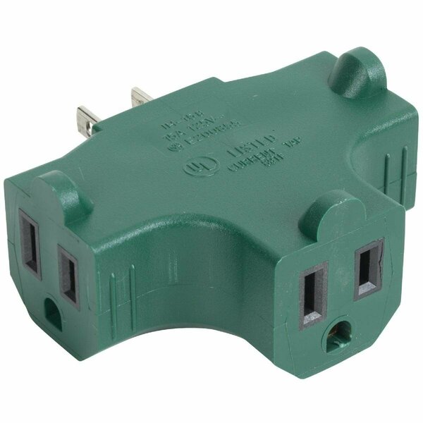 All-Source Green 15A 3-Outlet Tap LA-24-G